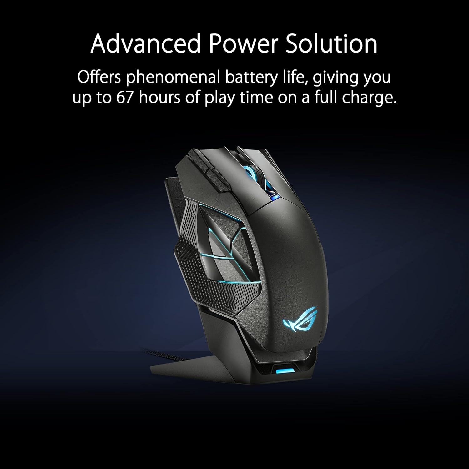 ROG Spatha X Wireless Gaming Mouse – MMO/MOBA Design, 12 Programmable Buttons, Right-Handed, 168G, Dual-Mode (Wired/2.4Ghz), 19K DPI, up to 67Hr Battery, Magnetic Charging Dock, Pc/Mac Support