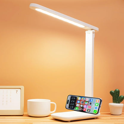 Led Desk Lamp Dimmable Desk Light Reading Lamp 3 Lighting Modes, Eye Protection Accessories, Study Desk Lamp Equipped USB Charger Suitable for Home Office Is for Gift Giving