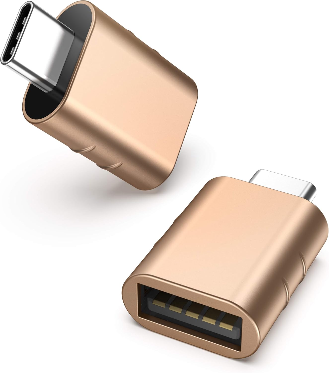 USB C to USB Adapter Pack of 2, USB 3.0 Female to Thunderbolt 4/3 Adapter Compatible with Macbook Pro Air 2024, Surface, Ipad, Iphone, Galaxy Notebook, XPS and More Type C Devices, Space Grey