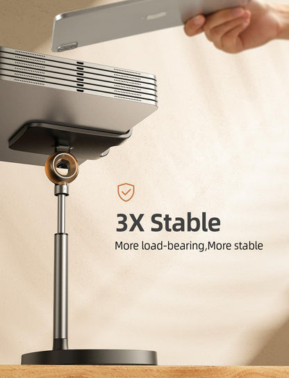 Cell Phone Stand Adjust for Iphone Phone Holder for Desk Recording, Gifts Women Office Desk Accessories PC Gaming Essentials Kitchen Gadgets Fit Otterbox Case Switch Ipad Air Tablet 4-10 In