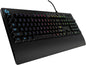 213 Prodigy Gaming Keyboard - Wired RGB Backlit Keyboard with Mech-Dome Keys, Palm Rest, Adjustable Feet, Media Controls, USB, Compatible with Windows – Black