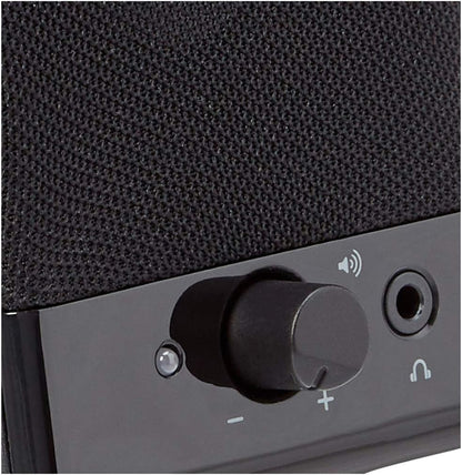 Usb-Powered Computer Speakers for Desktop or Laptop PC with Volume Control, Plug-N-Play, Black