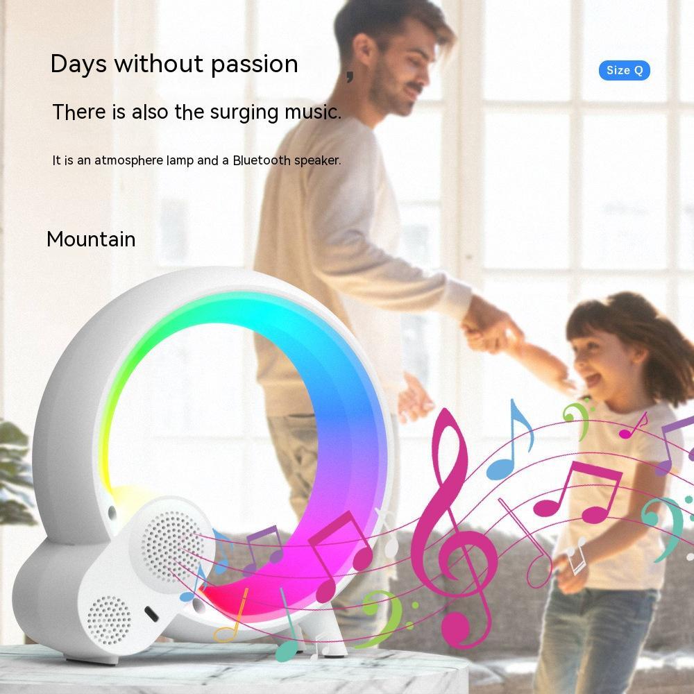 Creative Q Light Analog Sunrise Digital Display Alarm Clock with Bluetooth Audio