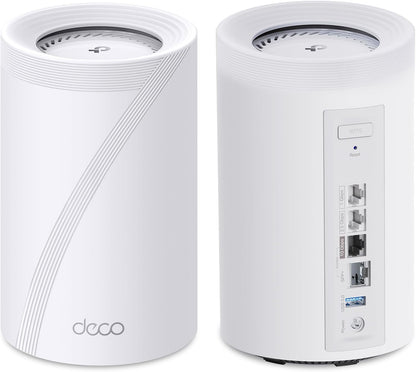 Deco 7 Pro BE17000 Tri-Band Wi-Fi 7 Whole Home Mesh System | 9-Stream 17Gbps | 10G RJ45/SFP+ Combo | Multi-Gig Wired Backhaul | up to 8500 Sq.Ft | Homeshield, MLO, 320 Mhz (Deco BE77 3-Pack)