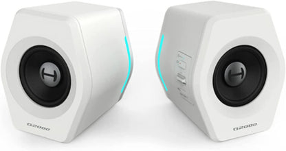 G2000 32W PC Gaming Computer Speakers for Laptop Mac Desktop Computer Woofer Speakers Bluetooth USB 3.5Mm AUX Inputs RGB Lights Multimedia Speakers Black