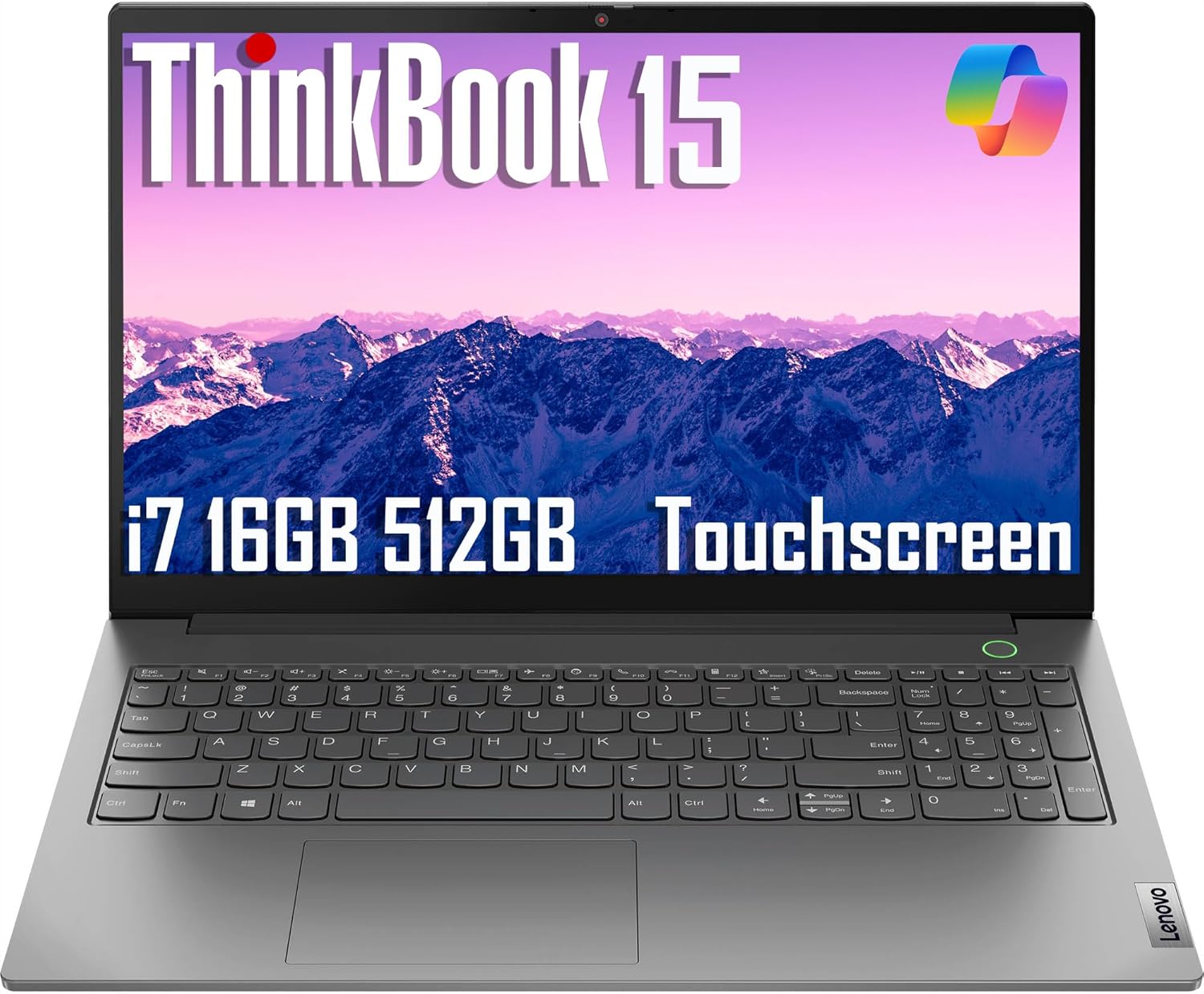 Lenovo Thinkbook 16 Gen 7 Business Laptop (16" FHD+ Anti-Glare, AMD Ryzen 5 7533HS (> I7-1255U), 16GB DDR5 RAM, 512GB SSD), Fingerprint Reader, Webcam, Ethernet, Wi-Fi 6, Win 11 Pro W/ Copilot, Grey