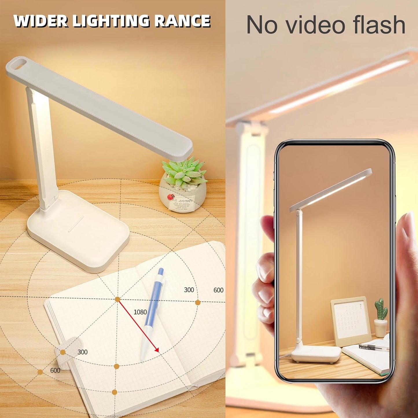 Led Desk Lamp Dimmable Desk Light Reading Lamp 3 Lighting Modes, Eye Protection Accessories, Study Desk Lamp Equipped USB Charger Suitable for Home Office Is for Gift Giving