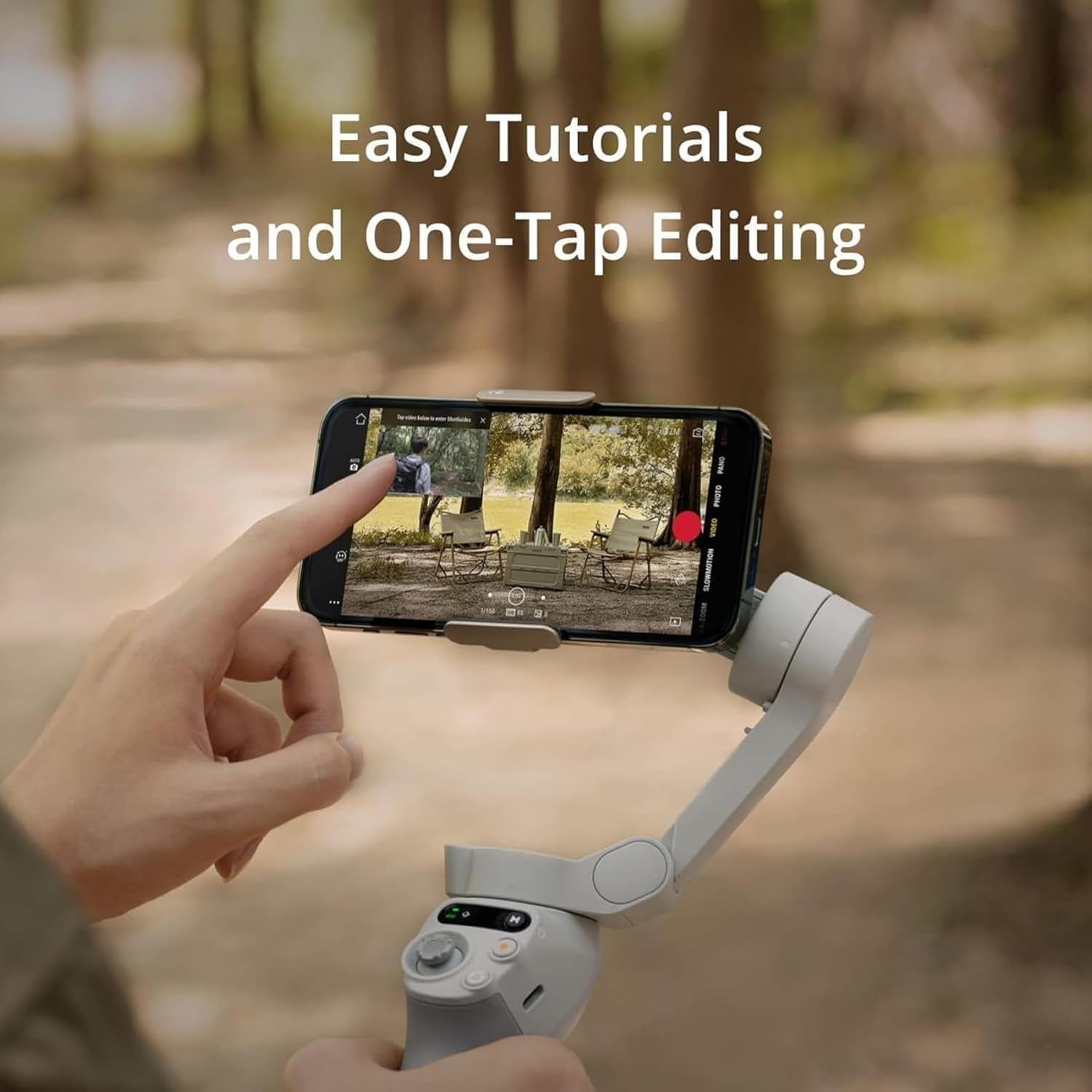 Osmo Mobile SE, 3-Axis Phone Gimbal for Iphone, Android, Built-In Tripod, Selfie Stick, Gimbal Stabilizer for Iphone, Andriod, Activetrack 6.0, Vlogging Stabilizer for Youtube, Tiktok, Travel