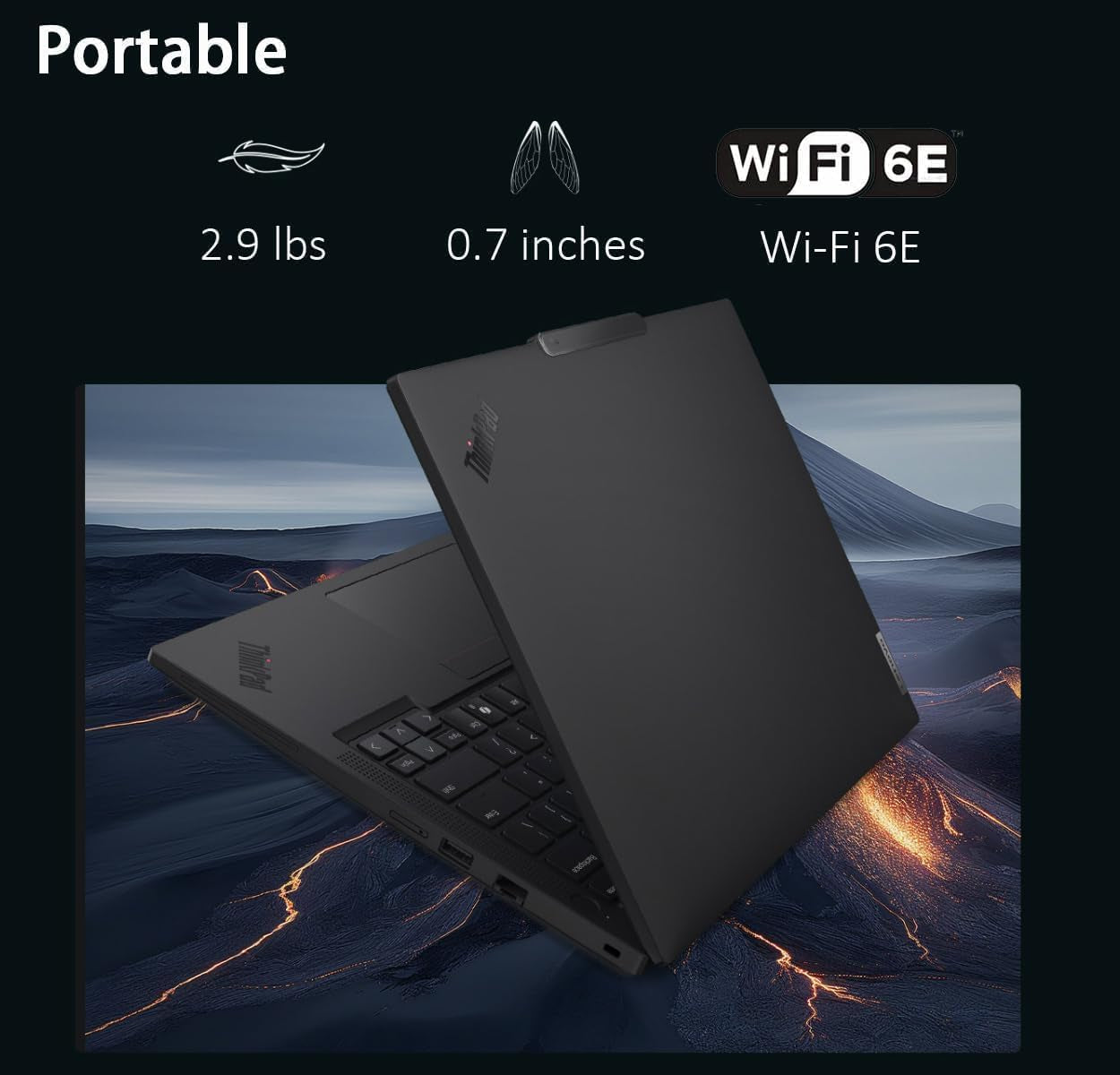 Thinkpad T14 Gen 6 Business Laptop 14" FHD+ IPS, Intel Ultra 7 255U, 64GB DDR5 RAM, 2TB SSD, 5MP Webcam, Fingerprint, Backlit, Wi-Fi 6E, 2 Thunderbolt 4, AI PC, W11P