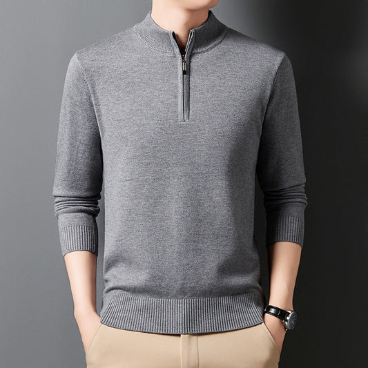 Fashion Men's Knitting Sweater Business Base Wool