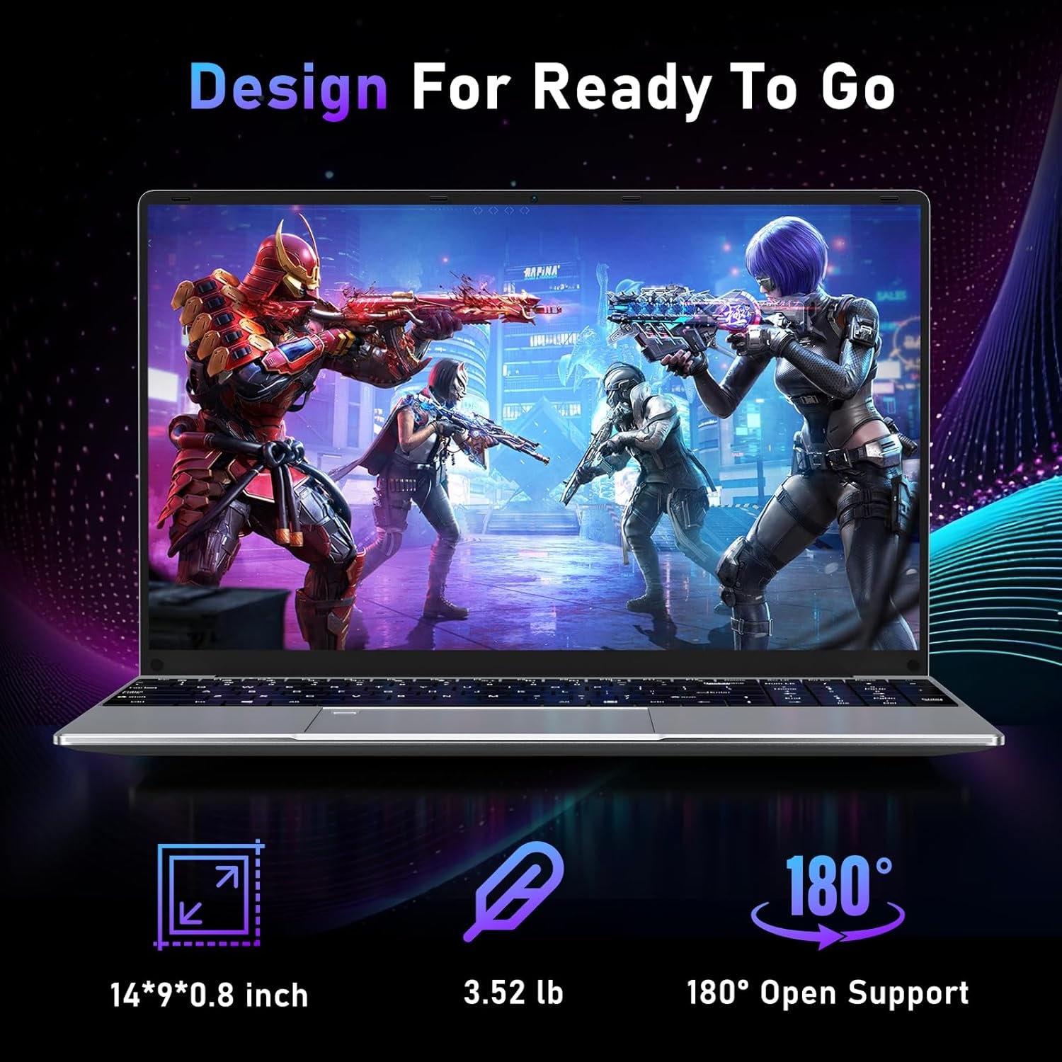 Gaming Laptop,15.6 Inch Laptop Computer,32Gb RAM 1TB SSD,AMD Ryzen 5 7430U (Up to 4.3Ghz,Beat 5700U),AMD Radeon Graphics,15.6”Fhd 1920 * 1080 Display,Wifi 5,Bt5.0,Backlit Keyboard