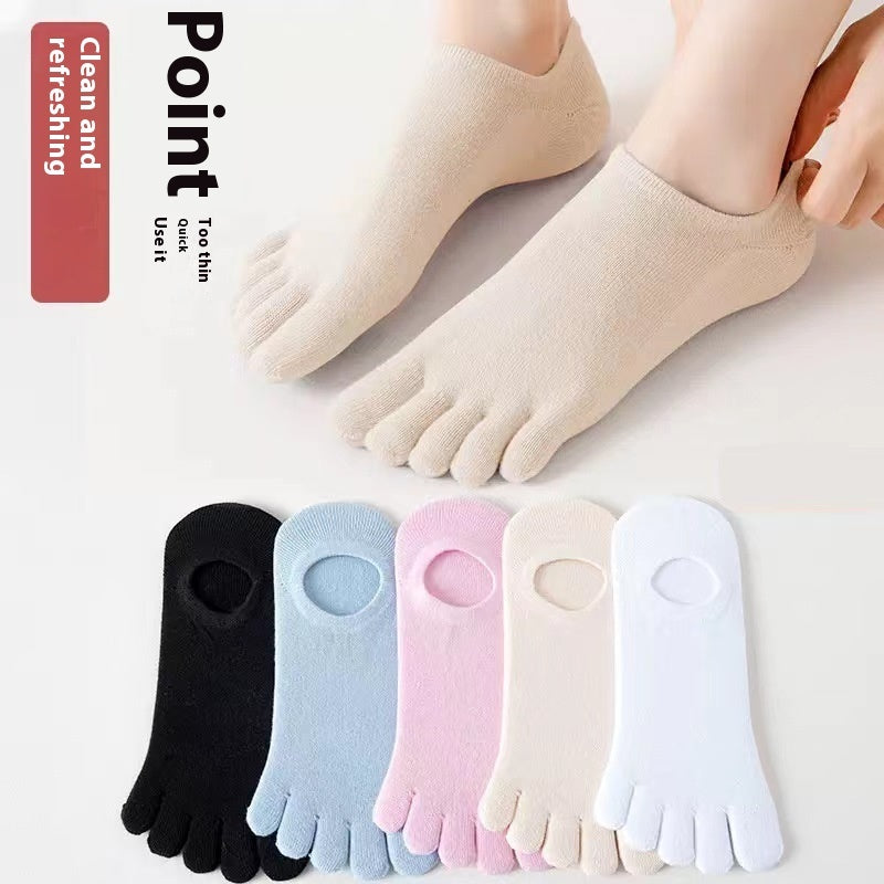 Toe Socks Women's Summer Thin Deodorant