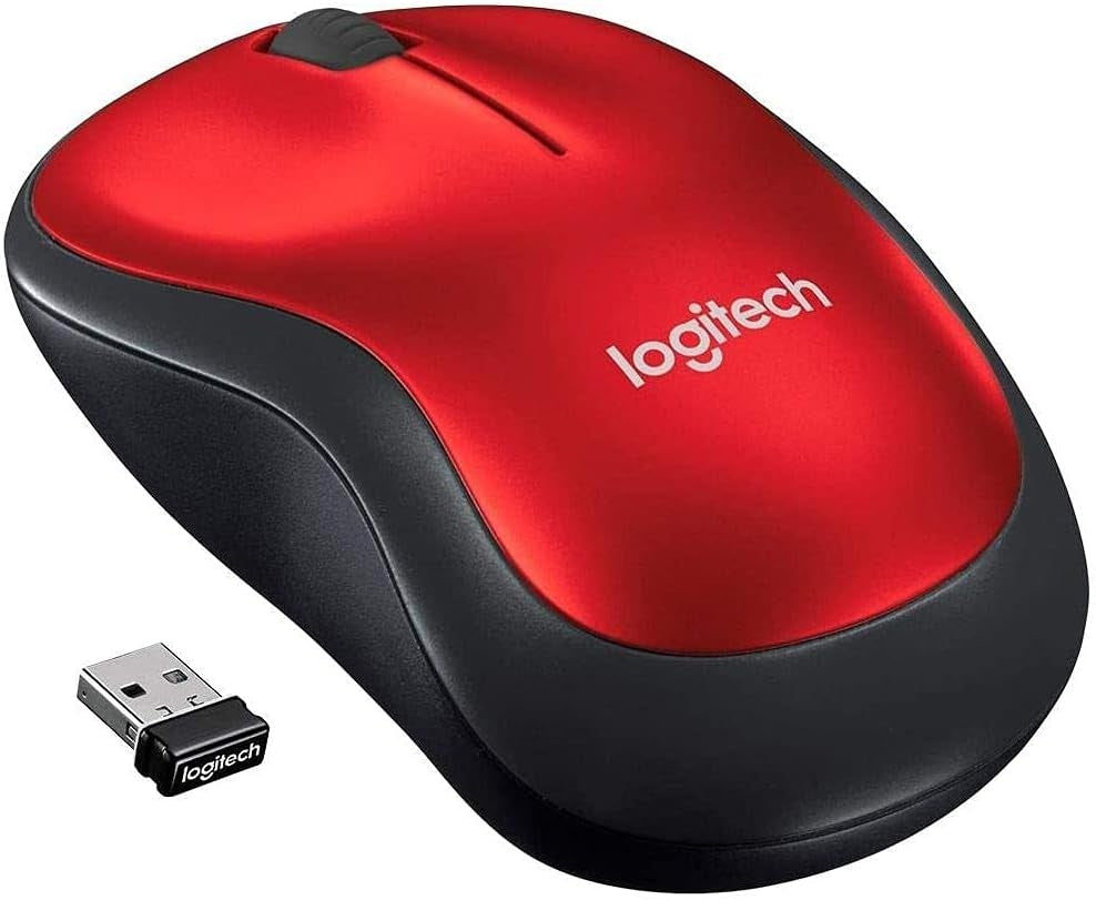 M185 Wireless Mouse, 2.4Ghz with USB Mini Receiver, 12-Month Battery Life, 1000 DPI Optical Tracking, Ambidextrous Pc/Mac/Laptop - Swift Grey