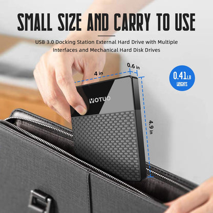 1TB External Hard Drive, USB C Multiport Hub HDD 7-In-1, USB 3.0, SD/TF Card Reader, Docking Station, Multi-Function HDD for Windows, Mac, Android, TV, Phone, Laptop, Desktop, PC