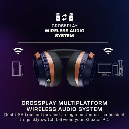Stealth 700 Gen 3 Wireless Multiplatform Amplified Gaming Headset for Xbox Series X|S, Xbox One, PC, PS5, Mobile – 60Mm Drivers, AI Noise-Cancelling Mic, Bluetooth, 80-Hr Battery – Cobalt