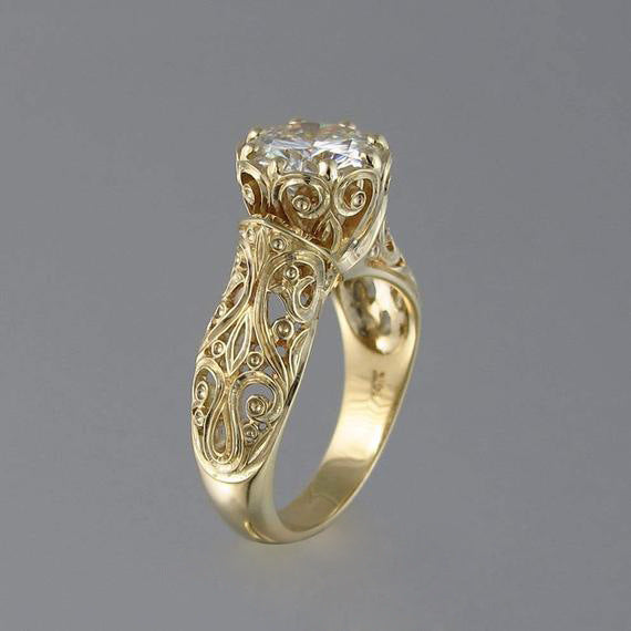 Flower Men's And Women's Zircon Ring