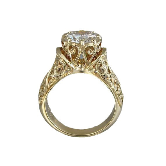 Flower Men's And Women's Zircon Ring