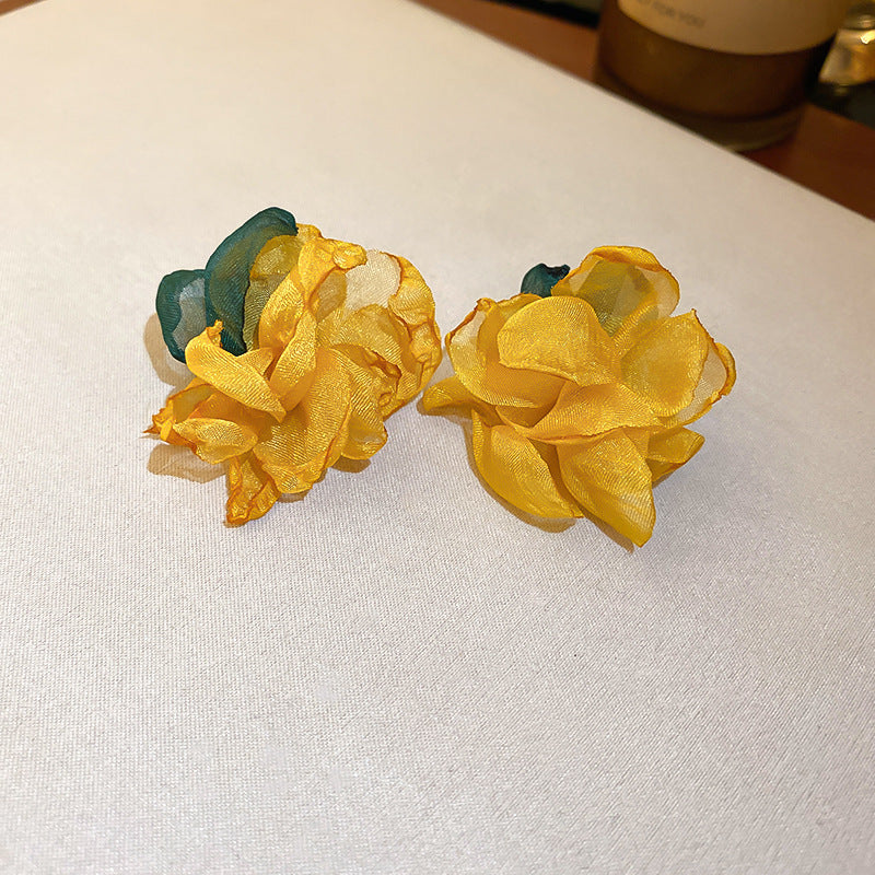 Sweet All-matching Colorful Flower Stud Earrings