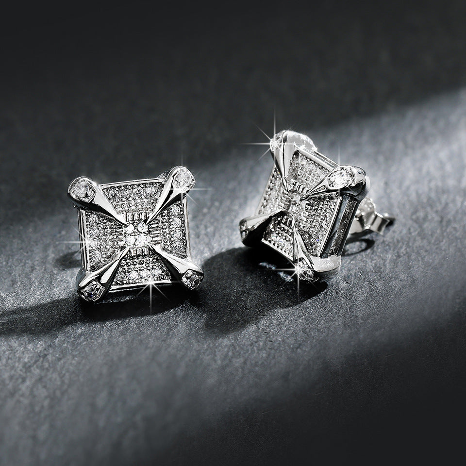 Fashion New Dragon Claw Square Stud Earrings