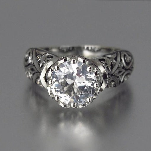 Flower Men's And Women's Zircon Ring