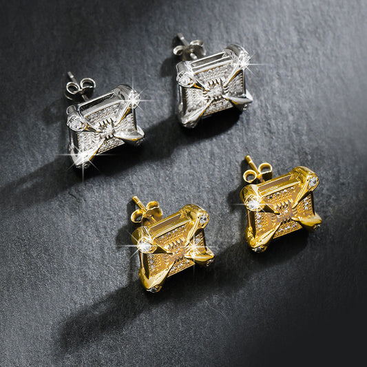 Fashion New Dragon Claw Square Stud Earrings