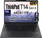 Thinkpad T14 Gen 6 Business Laptop 14" FHD+ IPS, Intel Ultra 7 255U, 64GB DDR5 RAM, 2TB SSD, 5MP Webcam, Fingerprint, Backlit, Wi-Fi 6E, 2 Thunderbolt 4, AI PC, W11P