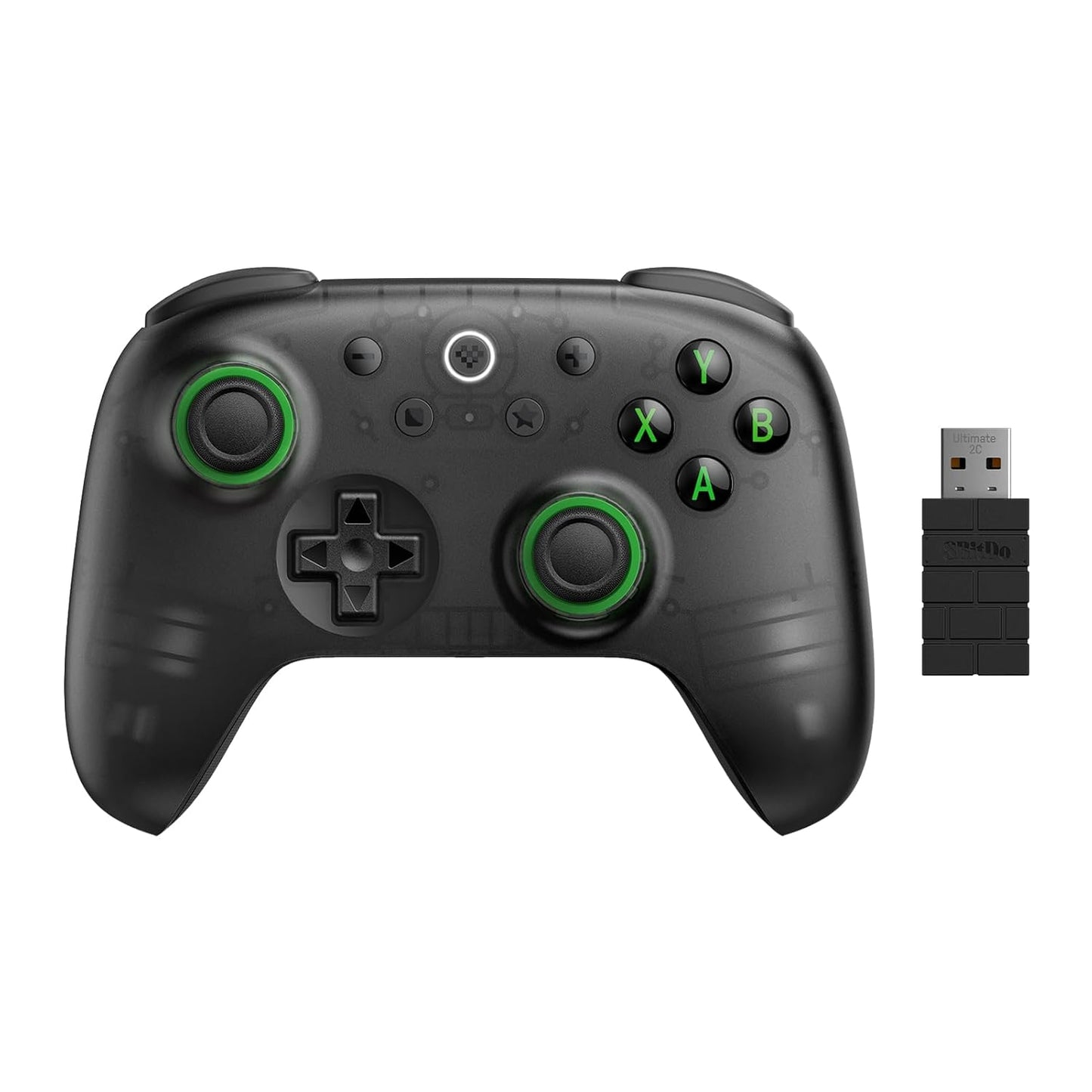Ultimate 2C Wireless Controller for Windows PC and Android, with 1000 Hz Polling Rate, Hall Effect Joysticks and Triggers, and Remappable L4/R4 Bumpers (Green)