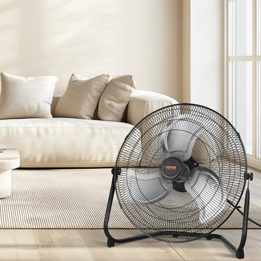 20 Inch Floor Fan 3 Speeds 360Adjustable Tilt High-Velocity Industrial Fan