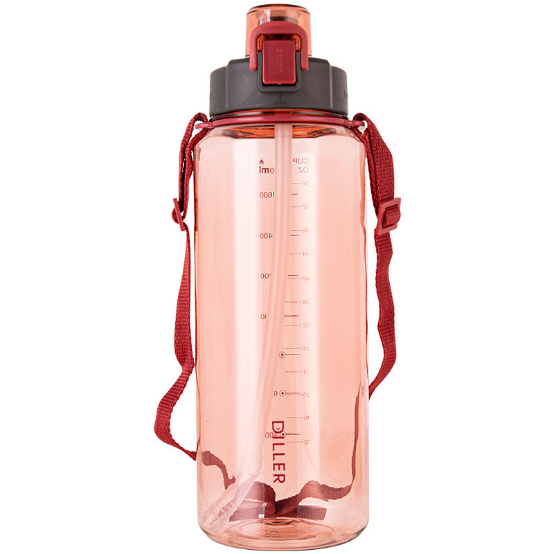 High Temperature Resistant Plastic Straw Water Cup Sports Bottle