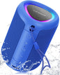Portable Bluetooth Speaker with Lights, Stocking Stuffers, Powerful Crystal Clear Sound, IPX5 Waterproof, All Day Playtime, BT 5.3, TWS Paring, Small Wireless Speaker for Outdoor, White Elephant Gifts