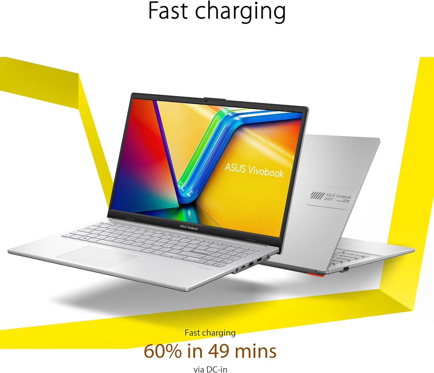 Vivobook Go 15.6” Slim Laptop, AMD Ryzen 5 7520U, 8GB, 512GB, Windows 11 Home, Cool Silver, Military Grade Durability, Fast Charging, Webcam Shield, E1504FA-AS54