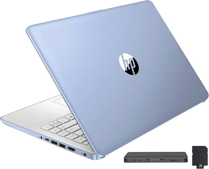 Stream 14" HD Brightview Laptop, Intel Celeron N150, 16GB RAM, 288GB Storage (128GB Emmc + 160GB Docking Station Set), Intel UHD Graphics, 720P Webcam, Wi-Fi, 1 Year Office 365, Win 11 S, Silver