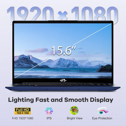 15.6" IPS Fhd-Gaming-Laptop, AMD Ryzen 5 6600H 32GB DDR5 RAM 1TB SSD (Beat I7-1165G7, 6 Cores up to 4.5Ghz) AMD Radeon 660M GPU 100W USB-C PD Fast Charger Backlit Keyboard Fingerprint