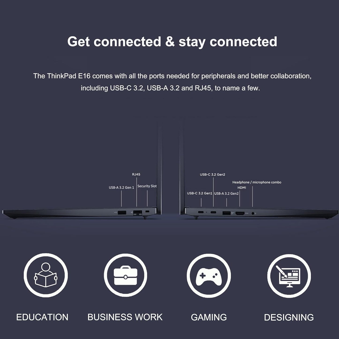 Lenovo Thinkpad E16 Gen 2 Business Laptop (16" FHD+ Anti-Glare, AMD Ryzen 7 7735U (> Intel I7-1355U), 16GB DDR5, 512GB SSD) Backlit, Fingerprint, Wi-Fi, Ethernet, 1080P Webcam, Win 11 Pro W/ Copilot