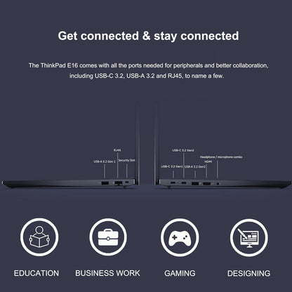 Lenovo Thinkpad E16 Gen 2 Business Laptop (16" FHD+ Anti-Glare, AMD Ryzen 7 7735U (> Intel I7-1355U), 16GB DDR5, 512GB SSD) Backlit, Fingerprint, Wi-Fi, Ethernet, 1080P Webcam, Win 11 Pro W/ Copilot