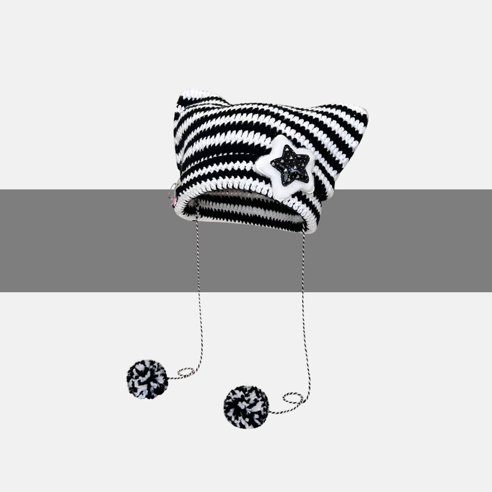 Korean Cute Thermal Head Cover Woolen Cap