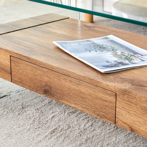 43.3 Inch Modern Two-Tier Coffee Table