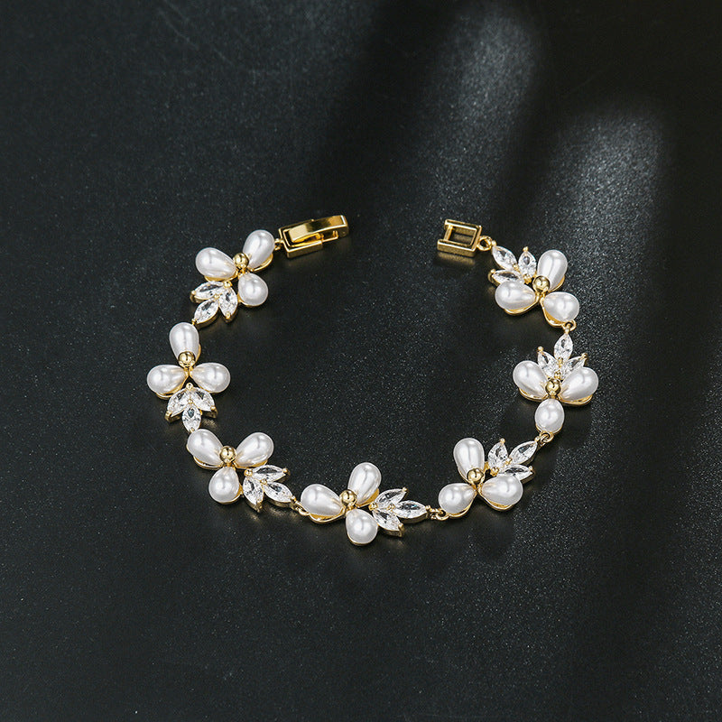 Women's Pearl Bracelet All-match Gold Bracelet