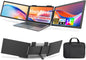 Dual Laptop Screen Extender, 14" 1080P IPS Portable Triple Monitor for 13.3-16.1" Laptops with USB-C Port, Plug and Play, Attachment Screen for Windows/Mac/Android/Switch/Ps5/Xbox