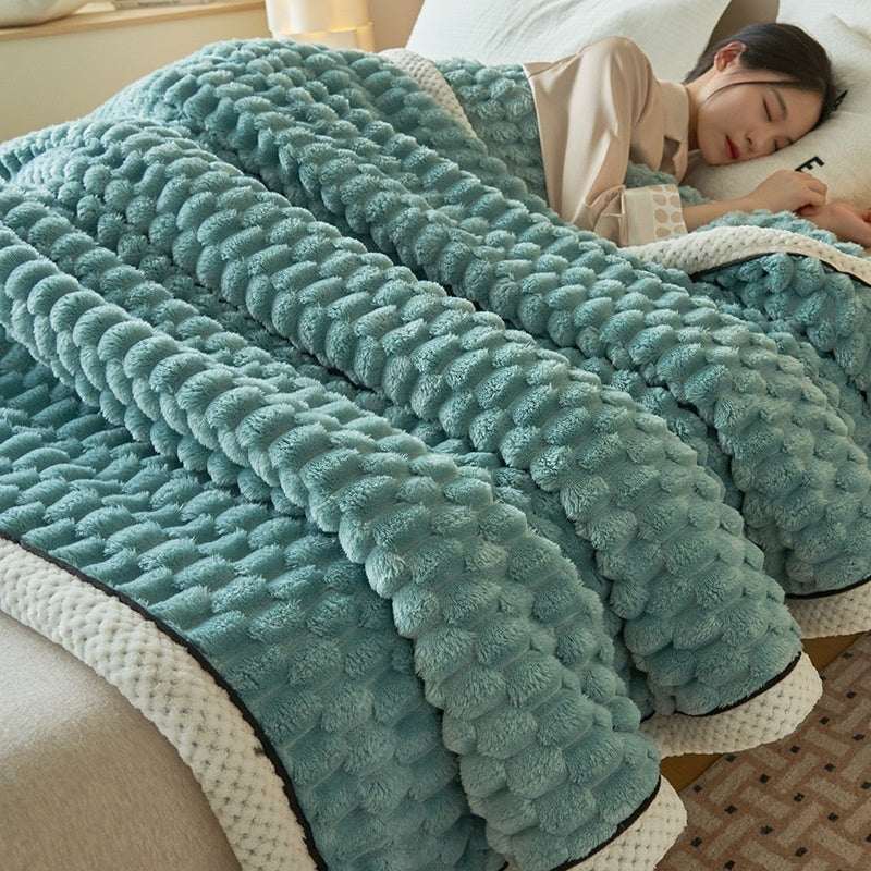 Coral Flannel Winter Thicken Thermal Cover Blanket
