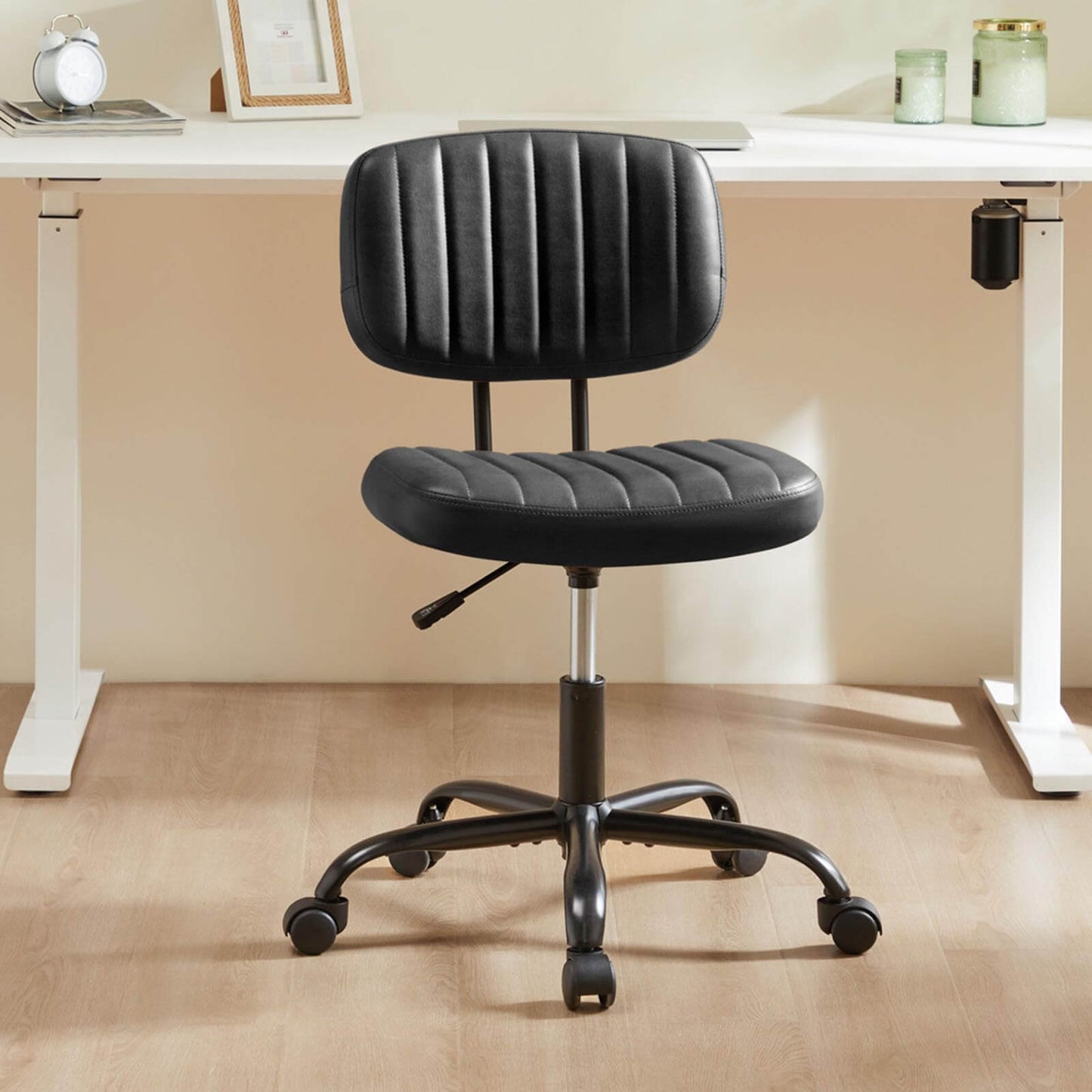 Adjustable Height 360° Rolling Swivel Computer Task Chair Without Arm