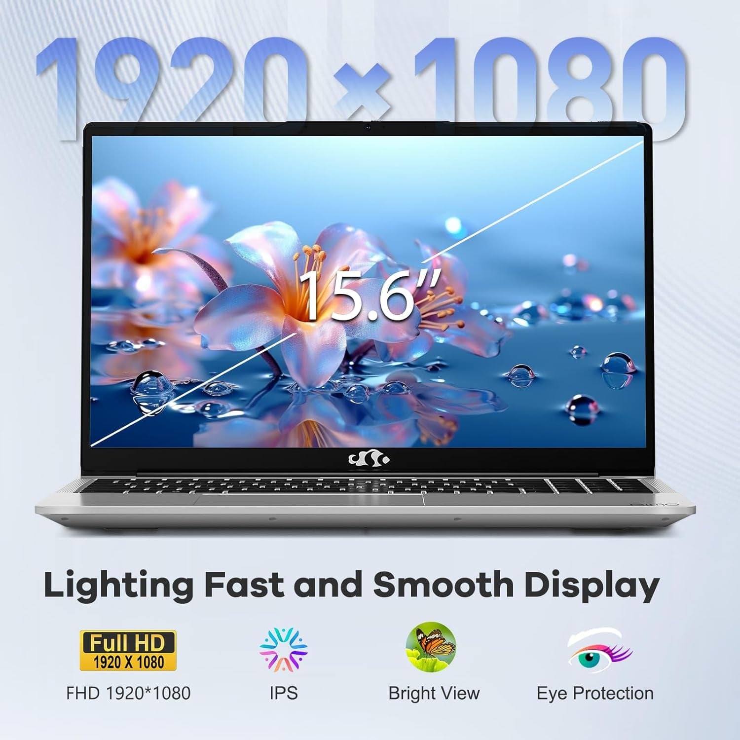 15.6" IPS Fhd-Gaming-Laptop, AMD Ryzen 5 6600H 32GB DDR5 RAM 1TB SSD (Beat I7-1165G7, 6 Cores up to 4.5Ghz) AMD Radeon 660M GPU 100W USB-C PD Fast Charger Backlit Keyboard Fingerprint