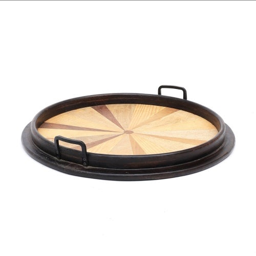 Handmade Wooden Round Tray