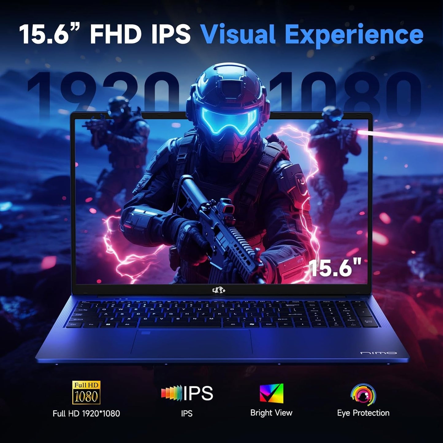 17.3" Gaming-Laptop, AMD Ryzen 7 7735HS (8C/16T, Beats I7-12650H) 16GB DDR5 RAM 1TB SSD Computer with Radeon 680M, 100W Type-C Charger, Wi-Fi 6E, 75Wh Battery, Fingerprint, Backlit Keyboard