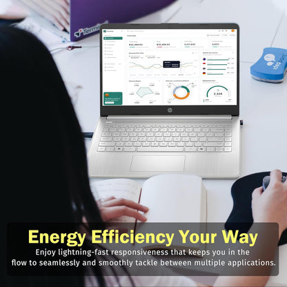 Stream 14" HD Brightview Laptop, Intel Celeron N150, 16GB RAM, 288GB Storage (128GB Emmc + 160GB Docking Station Set), Intel UHD Graphics, 720P Webcam, Wi-Fi, 1 Year Office 365, Win 11 S, Silver