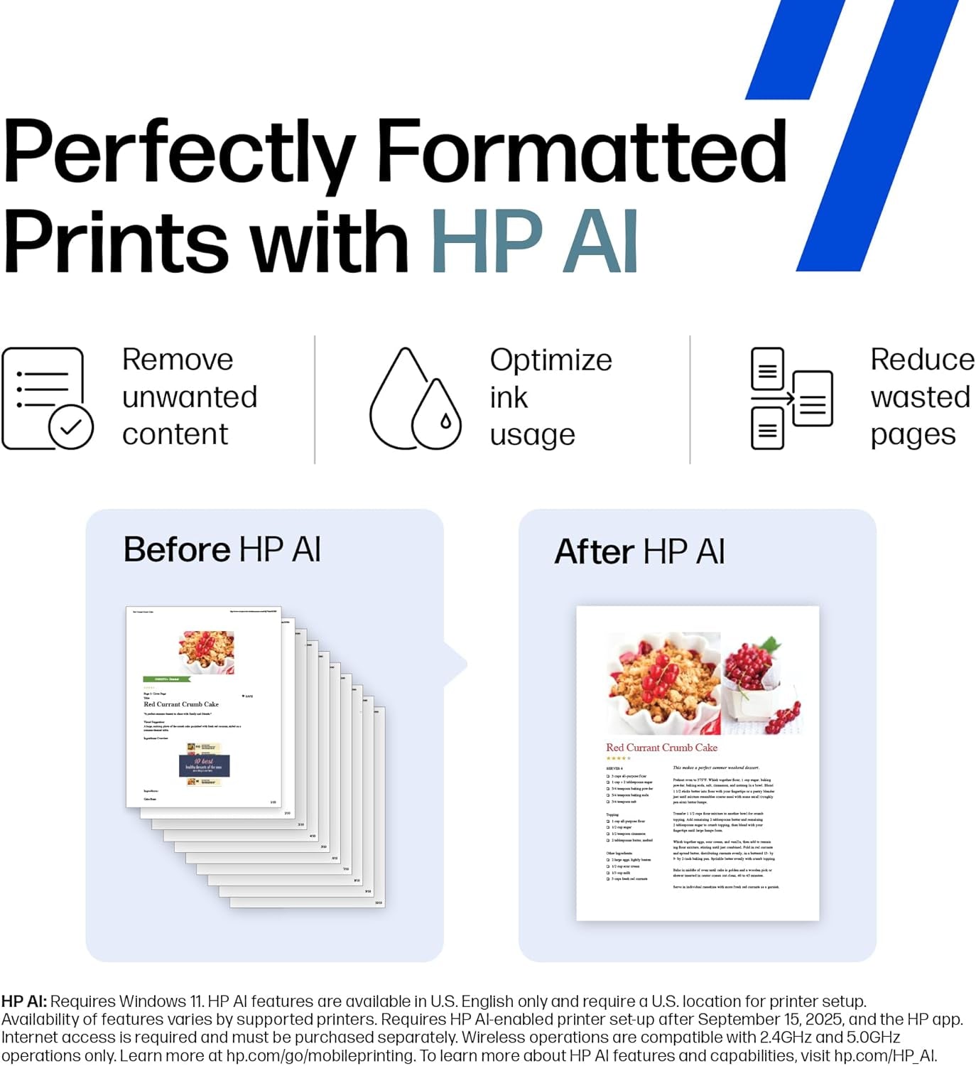 Officejet Pro 8125E Wireless All-In-One Color Inkjet Printer, Print, Scan, Copy, ADF, Duplex Printing Best-For-Home Office, 3 Month Instant Ink Trial Included, Ai-Enabled (405T6A)
