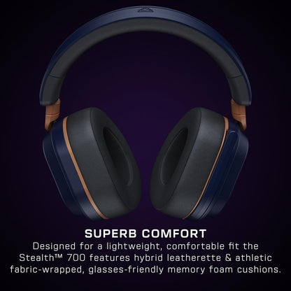 Stealth 700 Gen 3 Wireless Multiplatform Amplified Gaming Headset for Xbox Series X|S, Xbox One, PC, PS5, Mobile – 60Mm Drivers, AI Noise-Cancelling Mic, Bluetooth, 80-Hr Battery – Cobalt
