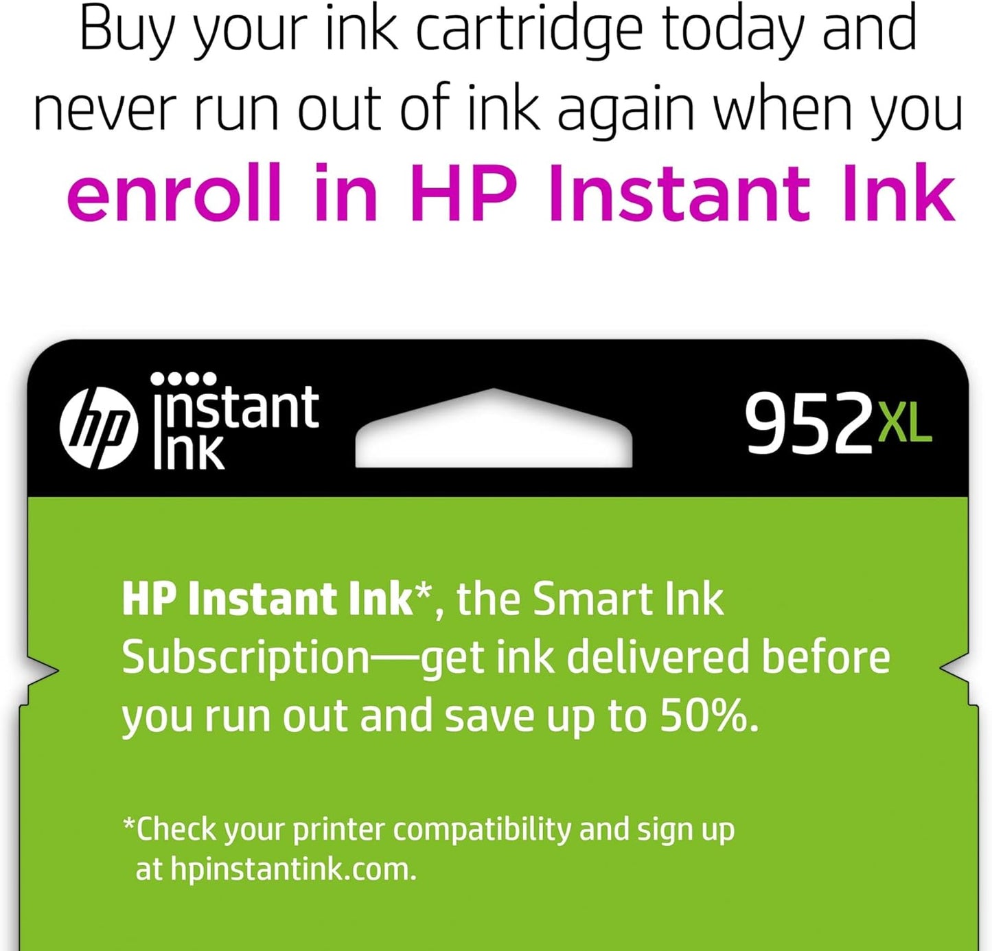 952XL Black High-Yield Ink Cartridge Printers | Works Officejet 8702 Officejet Pro 7720, 7740, 8210, 8216, 8710, 8715, 8720, 8725, 8730, 8740 | Eligible for Instant Ink | F6U19AN