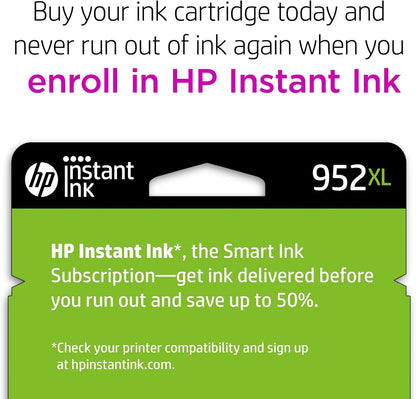 952XL Black High-Yield Ink Cartridge Printers | Works Officejet 8702 Officejet Pro 7720, 7740, 8210, 8216, 8710, 8715, 8720, 8725, 8730, 8740 | Eligible for Instant Ink | F6U19AN