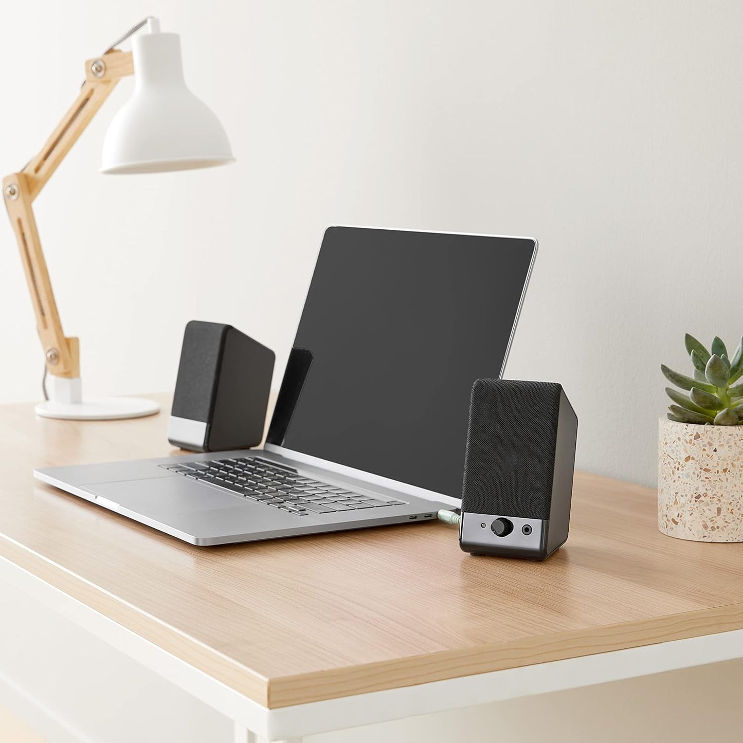 Usb-Powered Computer Speakers for Desktop or Laptop PC with Volume Control, Plug-N-Play, Black